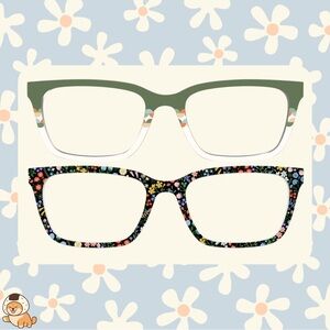 Pair Eyewear Top Frame Bundle, Stylish Split and Ditsy Blooms for Larkin